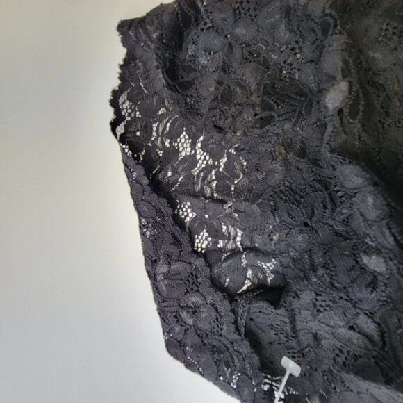 Black Lace Long Camisole Lace Tank Top Stretchy Long Camisole - Size L- NEW - Picture 4 of 15